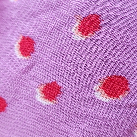 Ava & Viv Purple with Red Polka Dot Ruffle Short Sleeve Side Slit Dress Size 4X - Picture 6 of 11